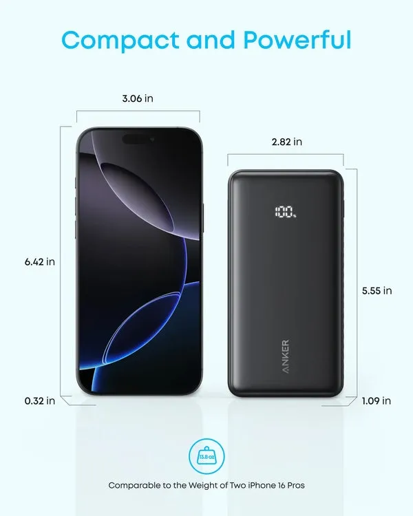 Універсальна мобільна батарея Anker Zolo 20000mAh 22.5W Black (A110EH11) - мініатюра 8