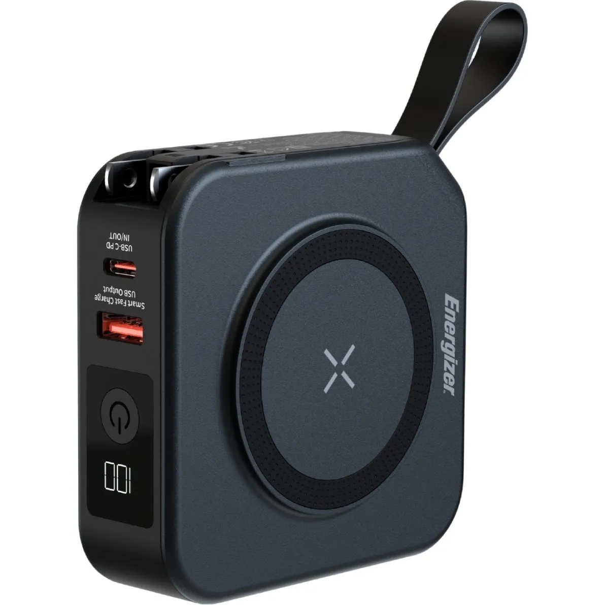 Універсальна мобільна батарея Energizer Magnetic Wireless QM10001AC 10000mAh 20W Black - зображення 1