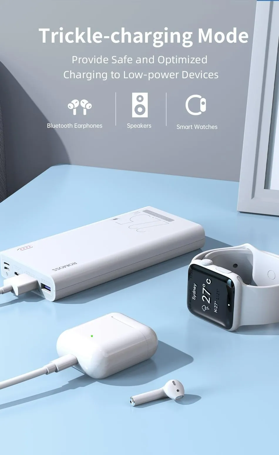 Універсальна мобільна батарея Romoss Sense6F 20000mAh 22.5W White (PPH80-611-1121H) - мініатюра 4