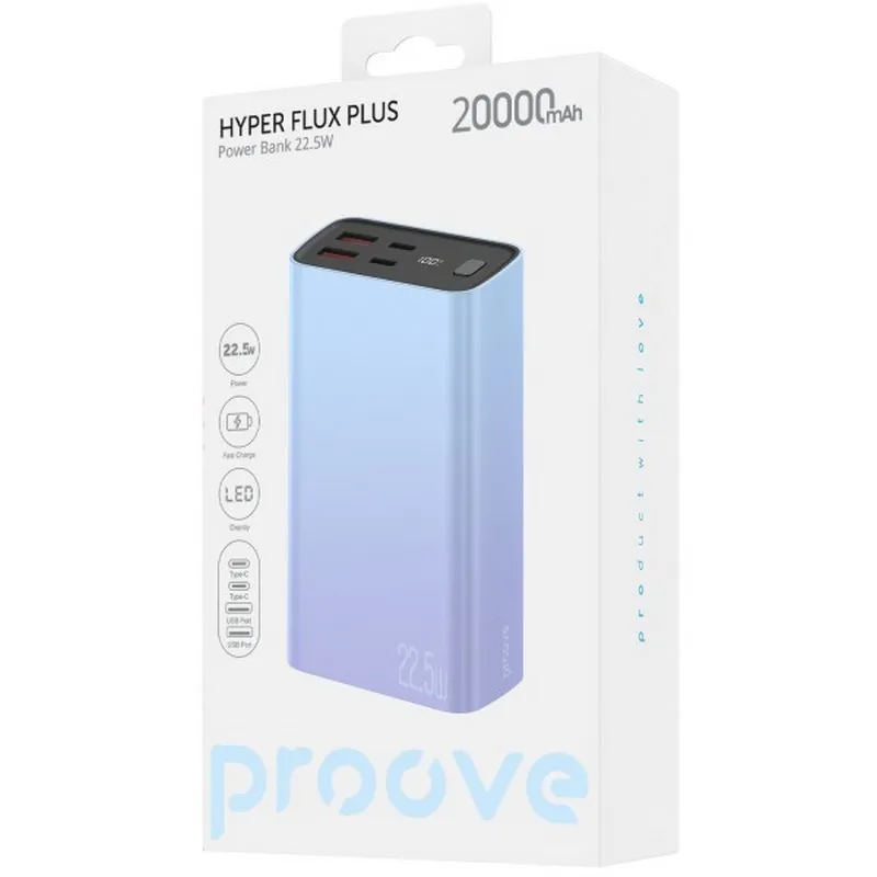 Універсальна мобільна батарея Proove Hyper Flux Plus 22.5W 20000mAh Gradient (PBF222120009) - мініатюра 2