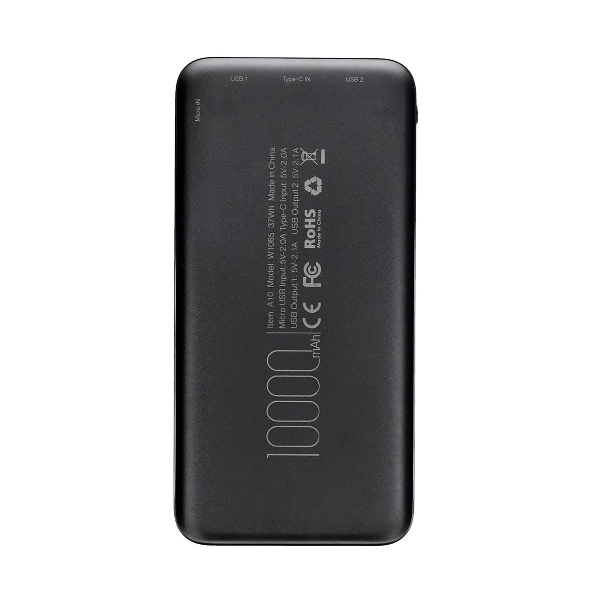 Універсальна мобільна батарея Veger W1065 10000mAh (W1065.black) - мініатюра 4