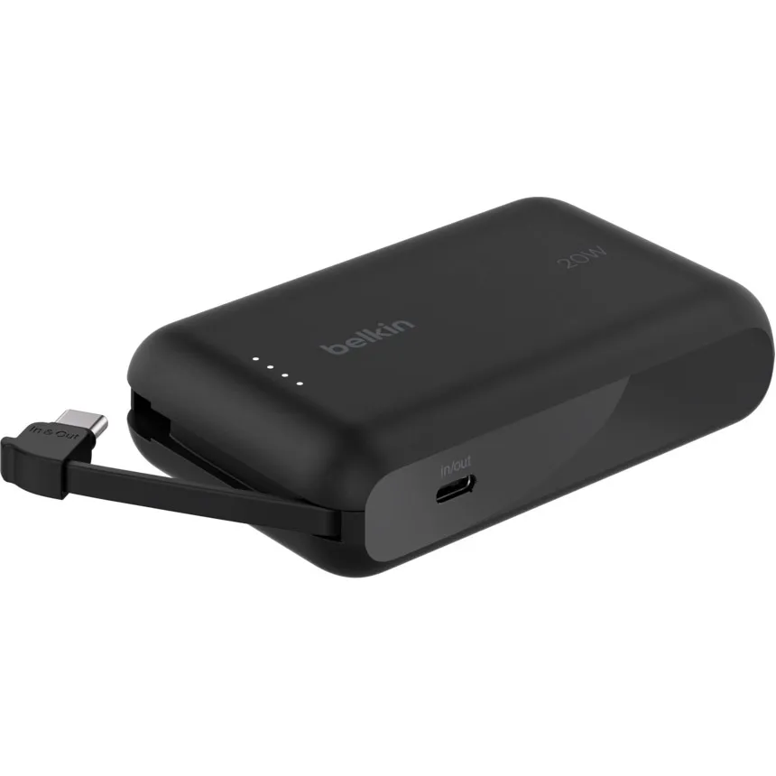 Універсальна мобільна батарея Belkin Power Bank 10000mAh 20W Black (BPB021HQBK) - мініатюра 6