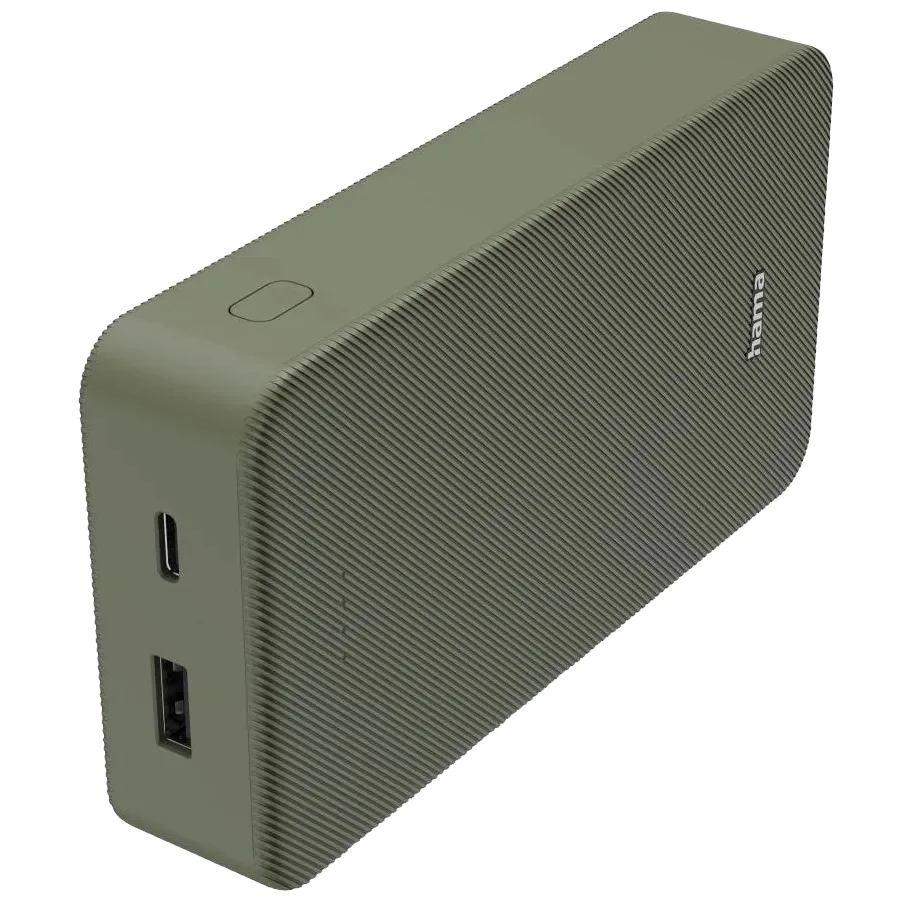 Універсальна мобільна батарея Hama 20000mAh 15W Green (00201716) - зображення 1