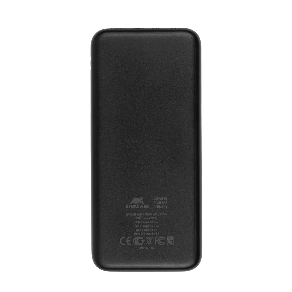 Універсальна мобільна батарея Rivacase Rivapower 10000mAh Black (VA2041) - мініатюра 3