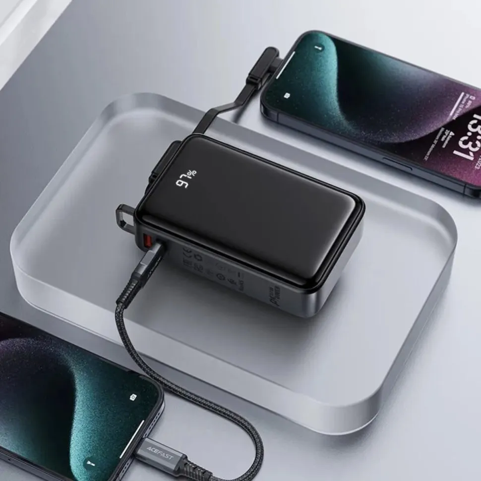 Універсальна мобільна батарея Acefast M14 20000mAh 22.5W Black (6974316283966) - мініатюра 8