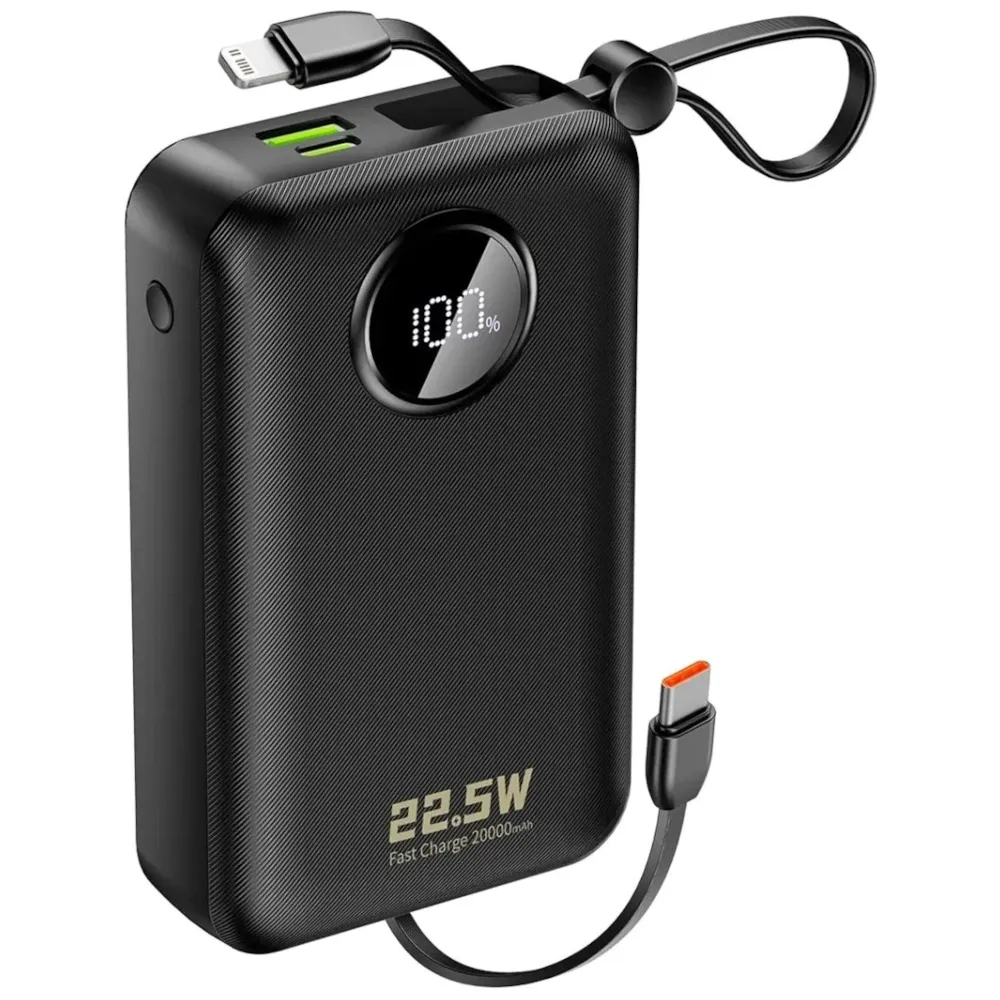 Універсальна мобільна батарея Dudao K14+ 20000mAh 22.5W Black (6977196680016) - зображення 1
