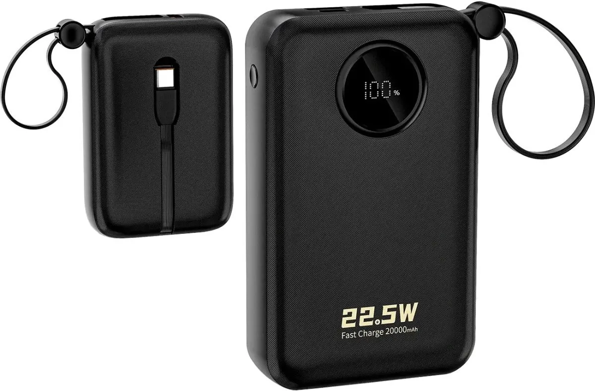 Універсальна мобільна батарея Dudao K14+ 20000mAh 22.5W Black (6977196680016) - мініатюра 2