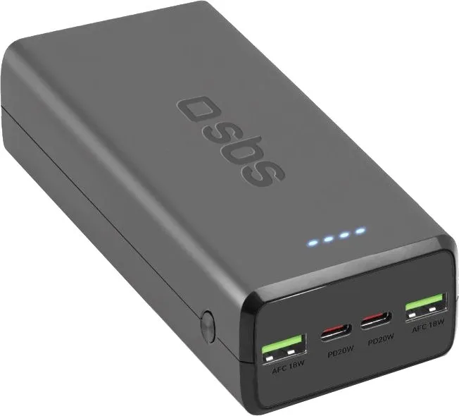 Універсальна мобільна батарея SBS 30000 mAh 20W Black (TTBB30000PD20K) - зображення 1