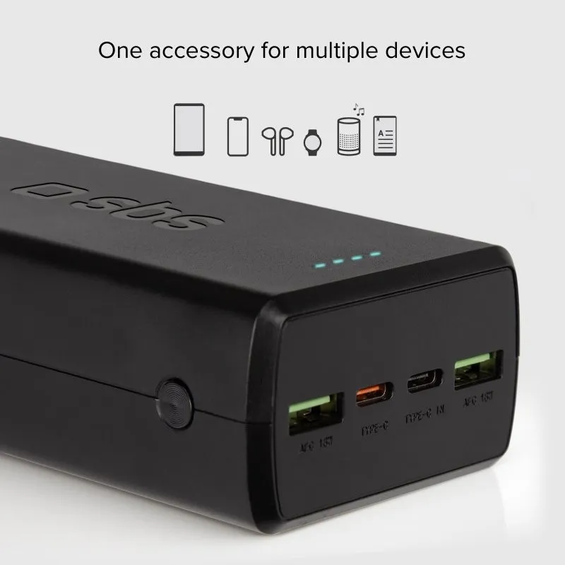 Універсальна мобільна батарея SBS 30000 mAh 20W Black (TTBB30000PD20K) - мініатюра 2