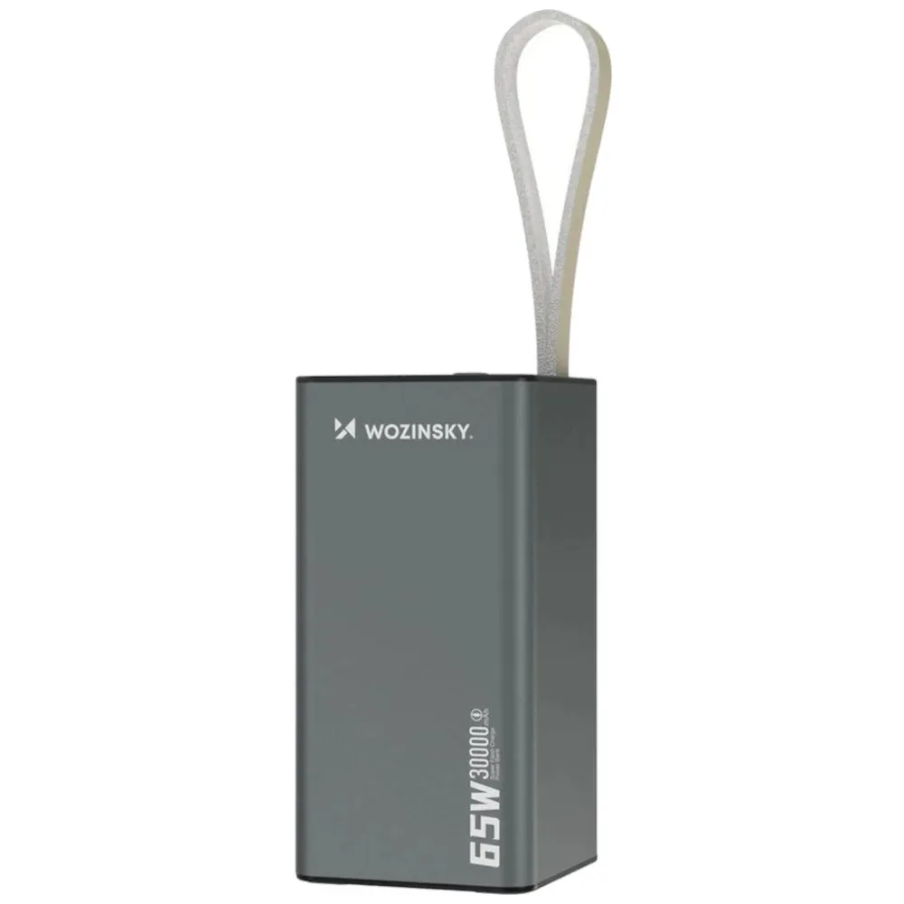 Універсальна мобільна батарея Wozinsky K65+ 30000 65W Gray (5907769364457) - зображення 1