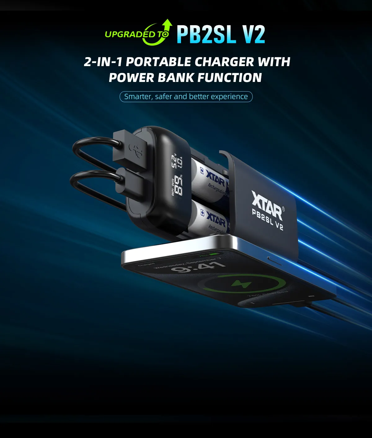 Універсальна мобільна батарея XTAR PB2SL V2 Black - мініатюра 4