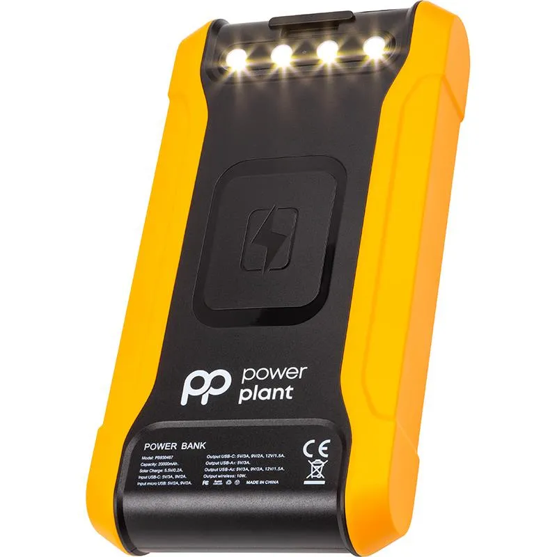 Універсальна мобільна батарея PowerPlant 20000mAh, Wireless, Solar panel (PB930487) - мініатюра 4