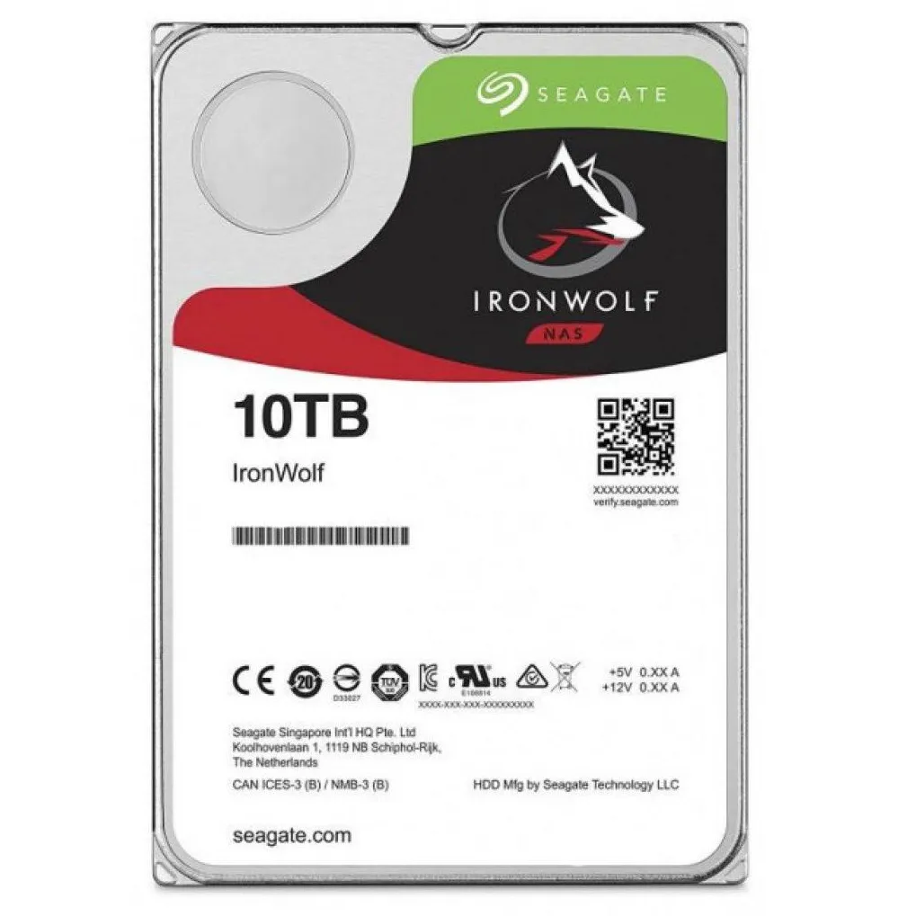 Накопичувач HDD SATA 10.0TB Seagate IronWolf NAS 7200rpm 256MB (ST10000VN000) - зображення 1