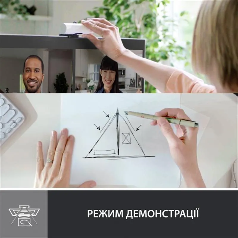 Веб-камера Logitech Brio 500 White (960-001428) - мініатюра 7