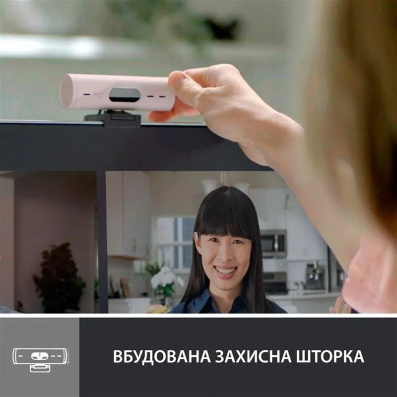 Веб-камера Logitech Brio 500 Rose (960-001421) - мініатюра 4