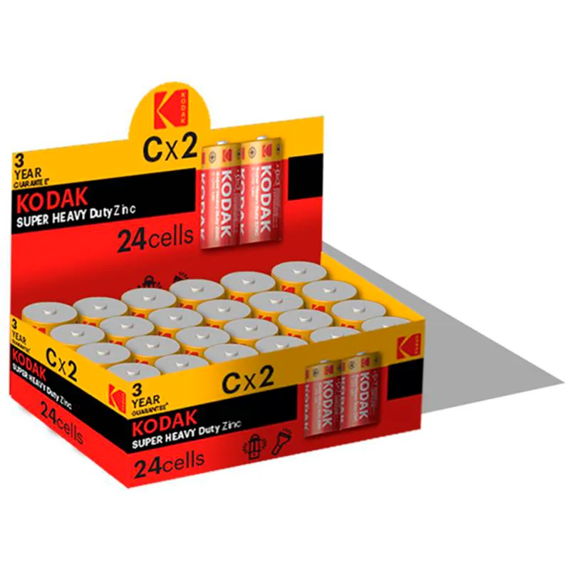 Батарейка Kodak Extra Heavy Duty C/LR14 BL 2 шт, коробка