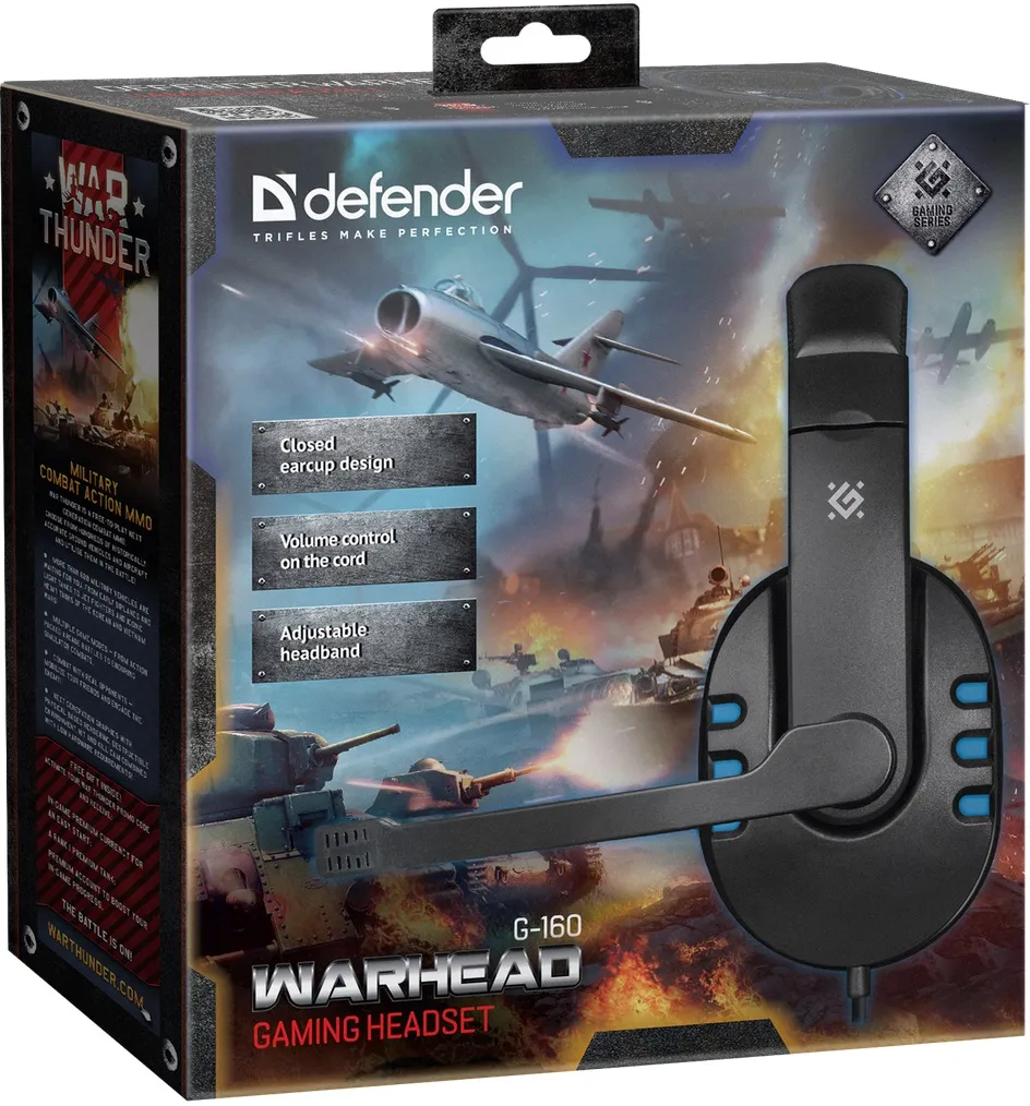 Гарнiтура Defender Warhead G-160 Black/Blue (64118) - зображення 1