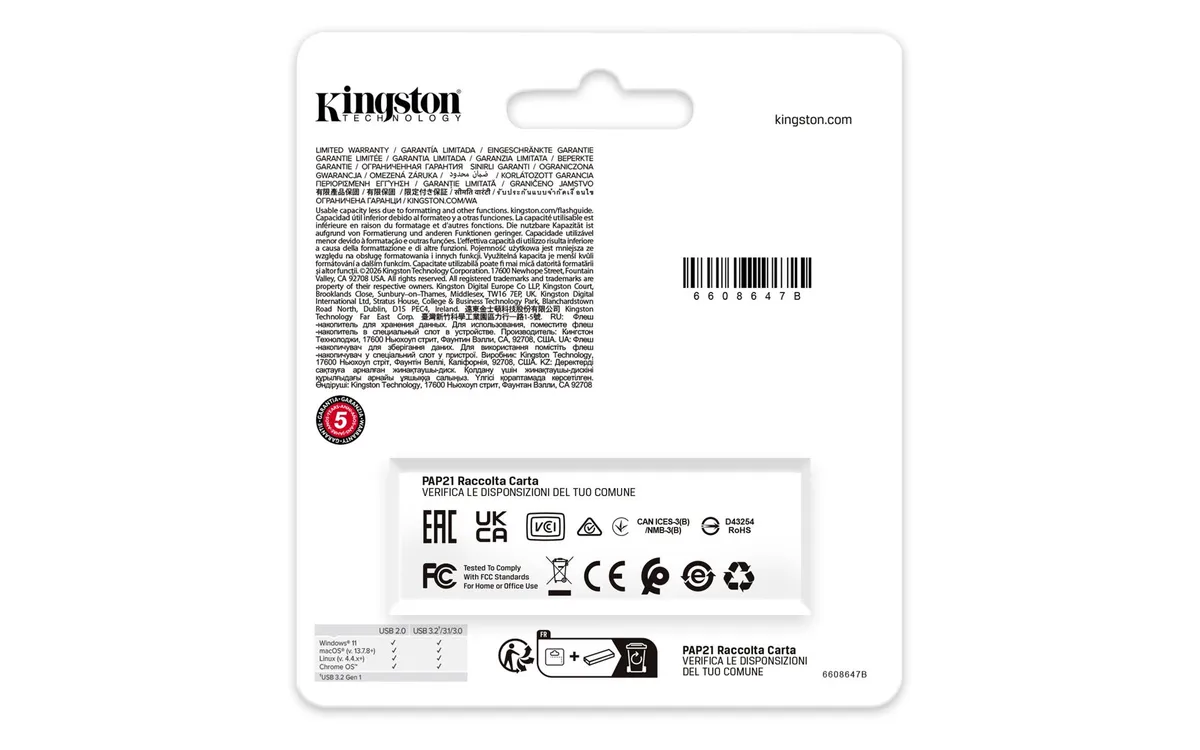 Флеш-накопичувач USB3.2 64GB Kingston DataTraveler Exodia Black (DTXG2/64GB) - мініатюра 5