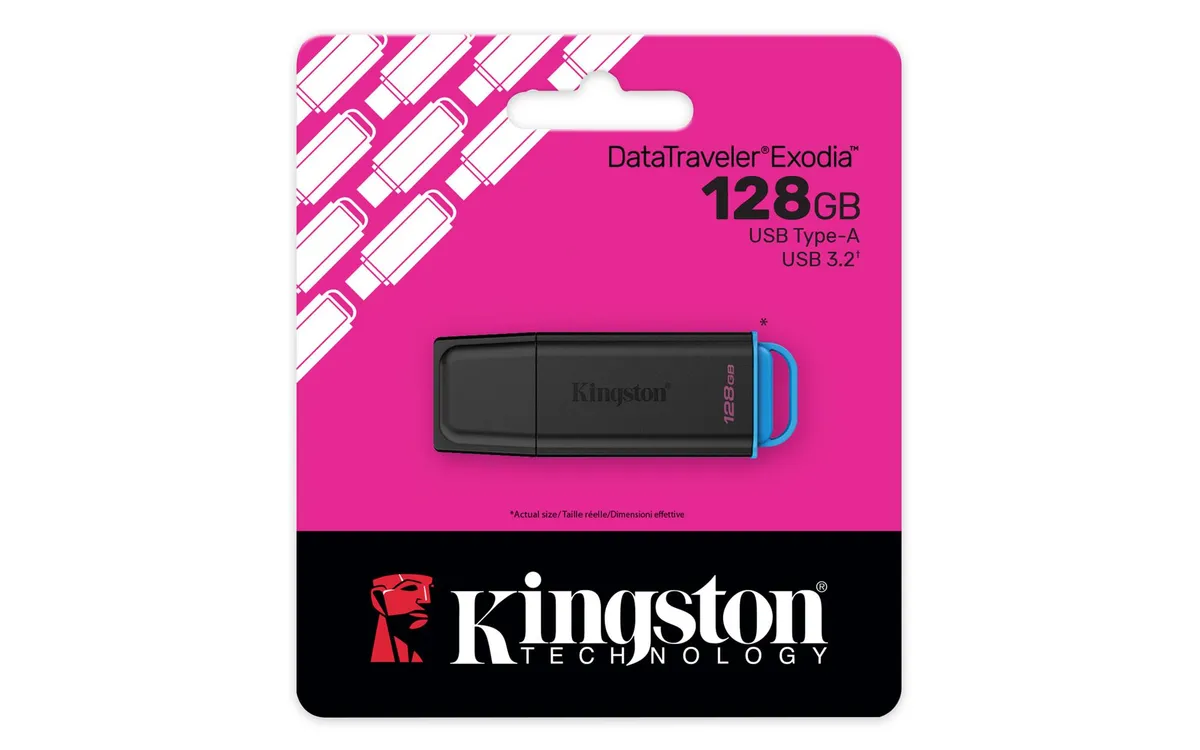 Флеш-накопичувач USB3.2 128GB Kingston DataTraveler Exodia Black (DTXG2/128GB) - мініатюра 2
