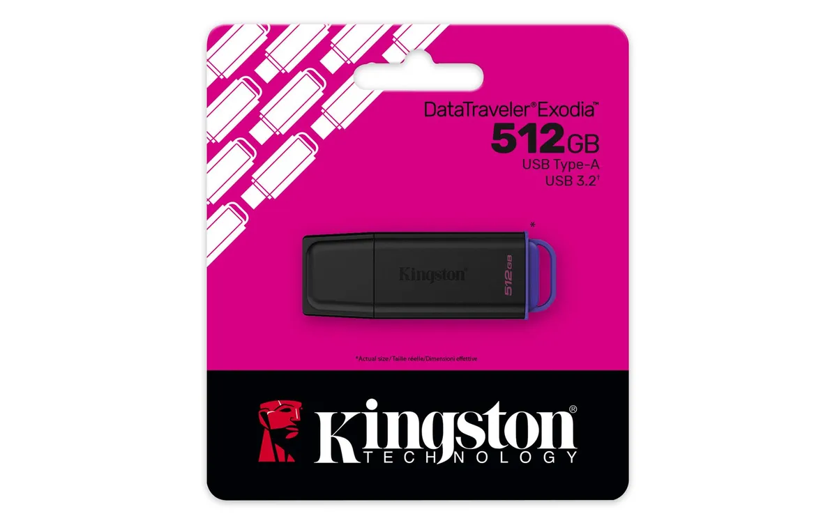 Флеш-накопичувач USB3.2 512GB Kingston DataTraveler Exodia Black (DTXG2/512GB) - мініатюра 2