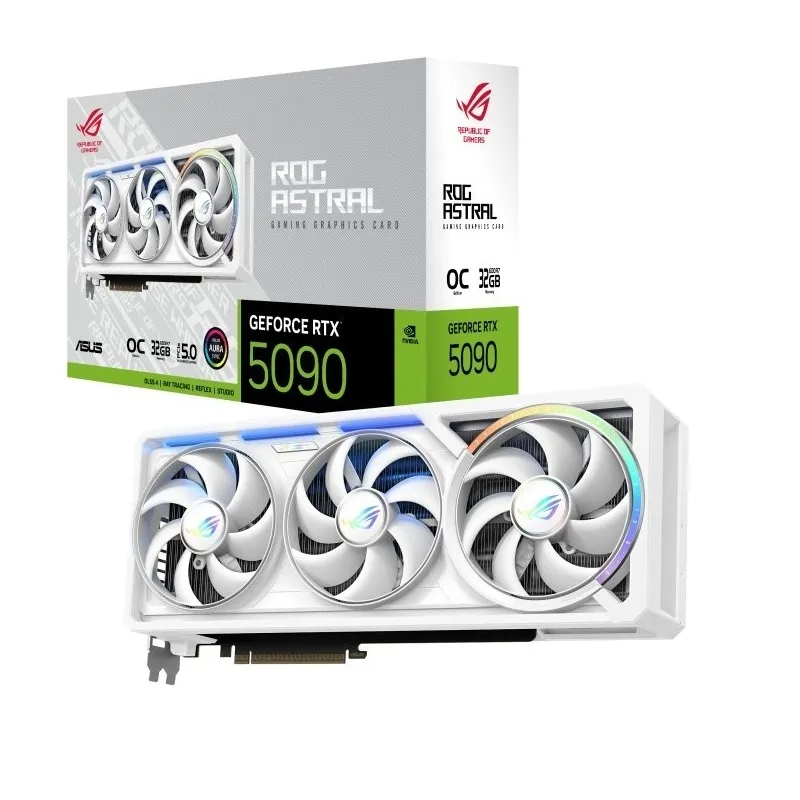 Відеокарта GF RTX 5090 32GB GDDR7 ROG Astral White OC Asus (ROG-ASTRAL-RTX5090-O32G-WHITE) - мініатюра 8