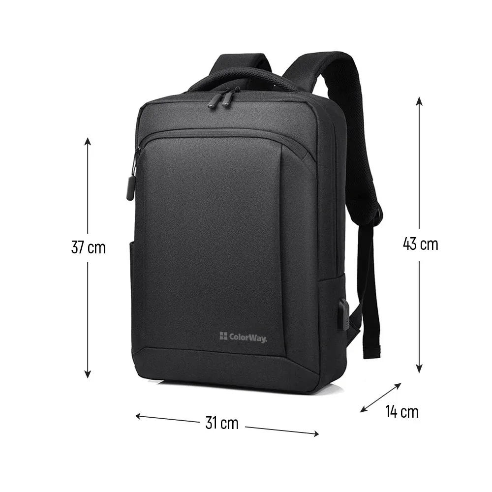 Рюкзак для ноутбука ColorWay Practical 17.3" Black (CW-BPP173-BK) - зображення 1