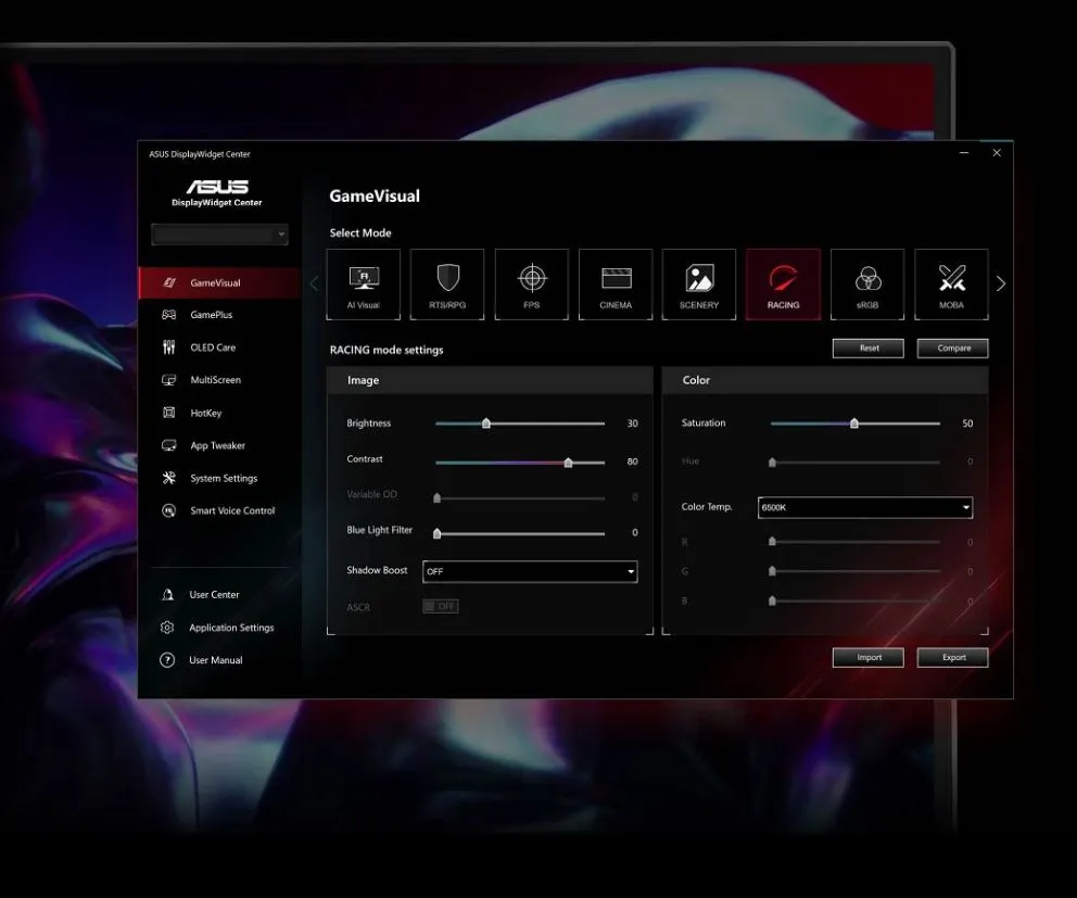 Монітор Asus 27" ROG Strix XG27UCSR (90LM0CK0-B01171) IPS Black 160Hz - мініатюра 10