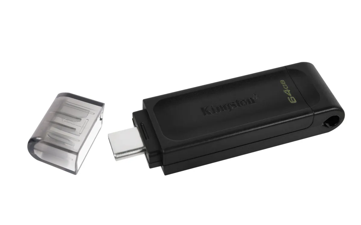 Флеш-накопичувач USB3.2 64GB Type-C Kingston DataTraveler 70 Black (DT70/64GB) - мініатюра 3