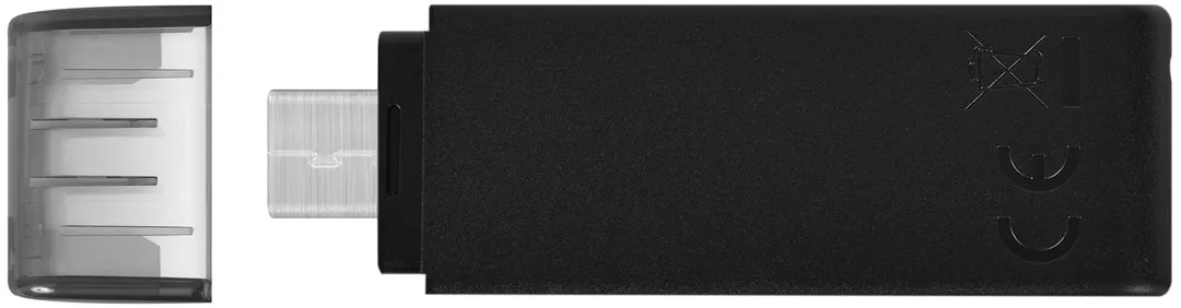 Флеш-накопичувач USB3.2 128GB Type-C Kingston DataTraveler 70 Black (DT70/128GB) - мініатюра 5