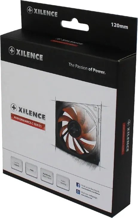 Вентилятор Xilence XPF120.R.PWM (XF042), 120х120х25мм, 4-pin, Black/Red - мініатюра 2