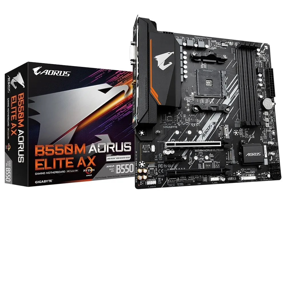 Материнська плата Gigabyte B550M Aorus Elite AX Socket AM4 - зображення 1