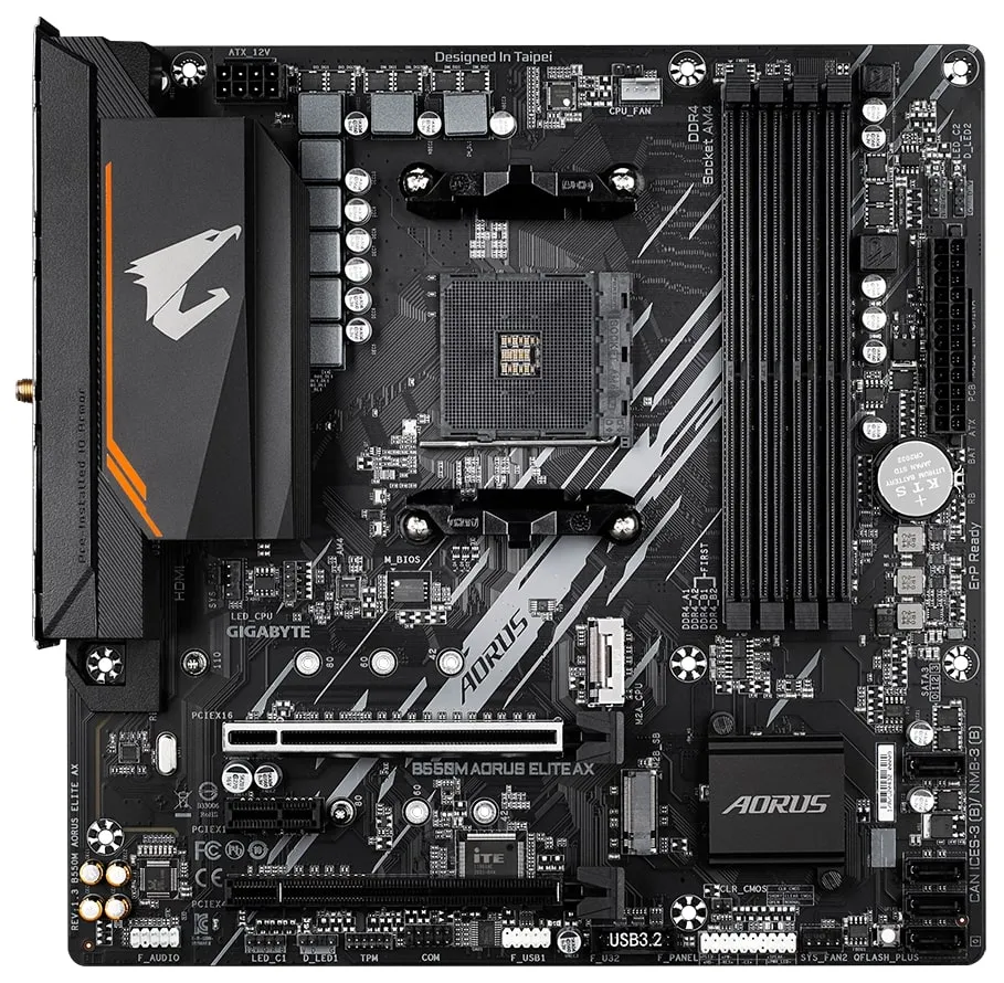Материнська плата Gigabyte B550M Aorus Elite AX Socket AM4 - мініатюра 2