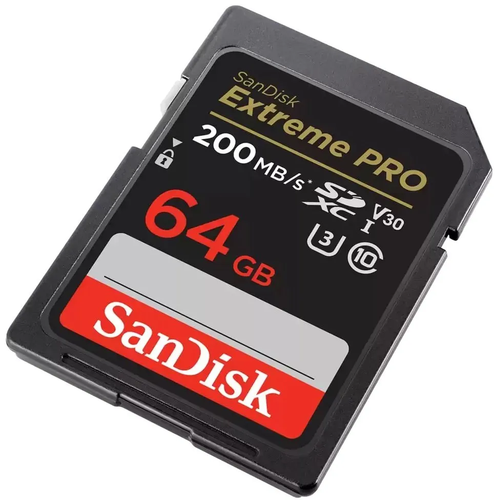 Карта пам`яті SDXC 64GB UHS-I/U3 Class 10 SanDisk Extreme Pro V30 R200/W90MB/s 4K (SDSDXXU-064G-GN4IN) - мініатюра 2