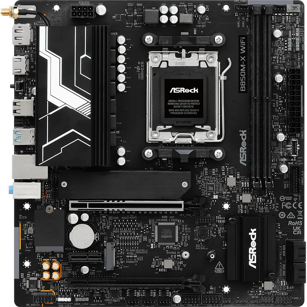 Материнська плата ASRock B850M-X WiFi R2.0 Socket AM5 - мініатюра 6