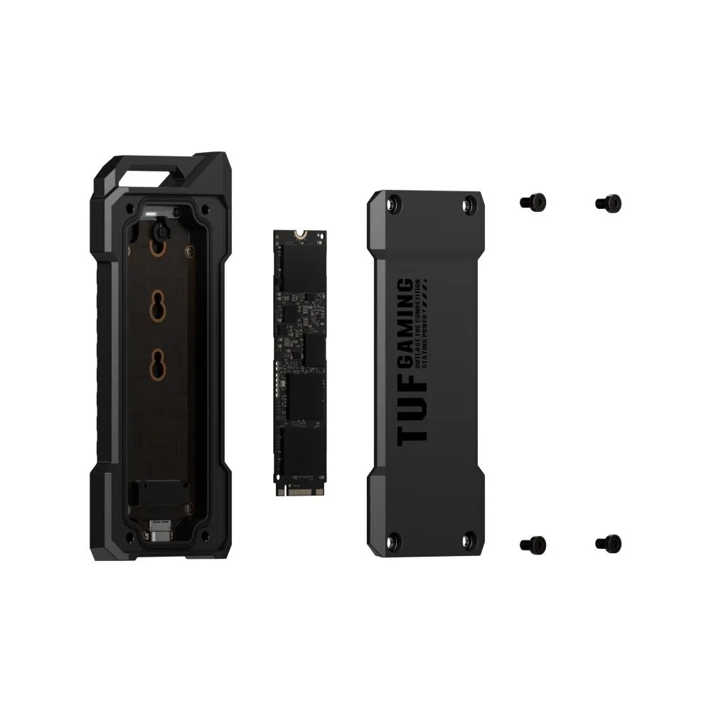 Зовнішня кишеня Asus TUF Gaming A1 ESD-T1A PCIe NVMe M.2 2230/2242/2260/2280 USB Type-C 3.2 Black (90DD02N0-M09000) - мініатюра 10