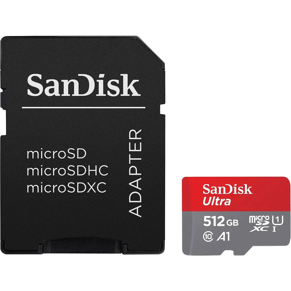 Карта пам`ятi MicroSDXC 512GB UHS-I Class 10 SanDisk Ultra A1 R150MB/s + SD-adapter (SDSQUAC-512G-GN6MA) - зображення 1