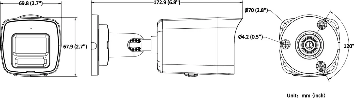 IP камера Hikvision DS-2CD1047G3H-LIUF 4МП (4мм) - мініатюра 10