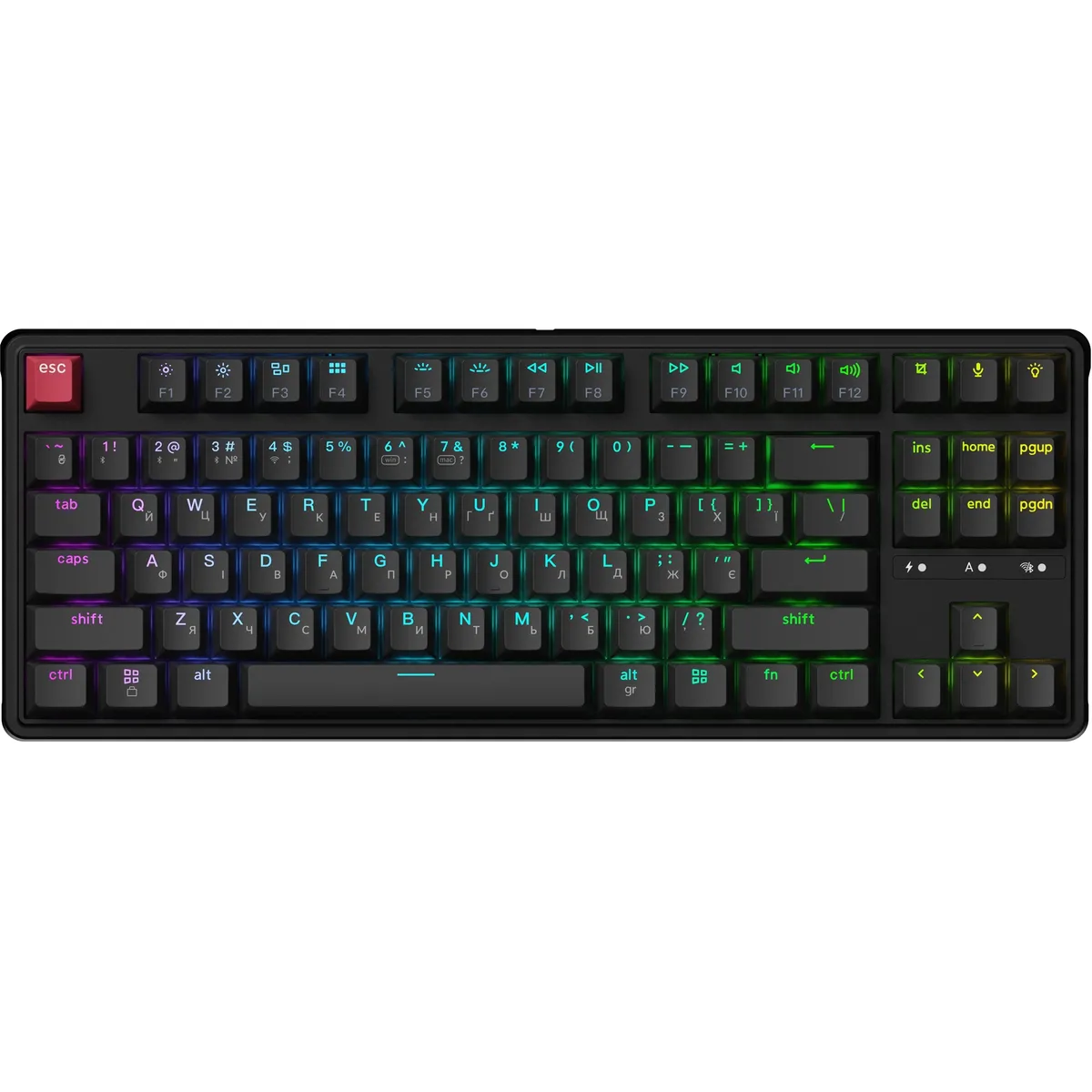 Клавіатура бездротова Keychron C3 Max Super Red Switch Black RGB (C3M-H1-UA) - зображення 1