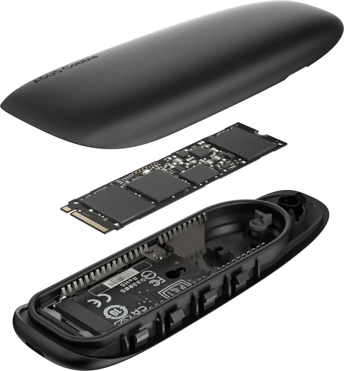 Зовнішня кишеня Asus Cobble ESD-A1A PCIe NVMe M.2 2230/2242/2260/2280 USB Type-C 3.2 Black (90DD02R0-M09000) - мініатюра 11