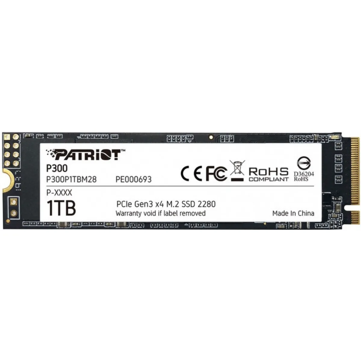 Накопичувач SSD 1TB Patriot P300 M.2 2280 PCIe 3.0 x4 NVMe TLC (P300P1TBM28) - зображення 1