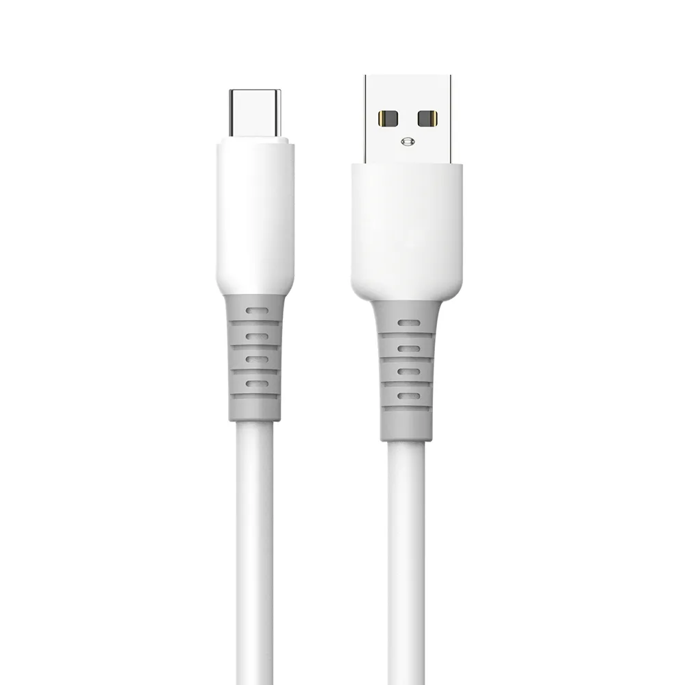 Кабель ColorWay USB - USB Type-C (M/M), liquid silicone, 3А, 1 м, White (CW-CBUC093-WT)