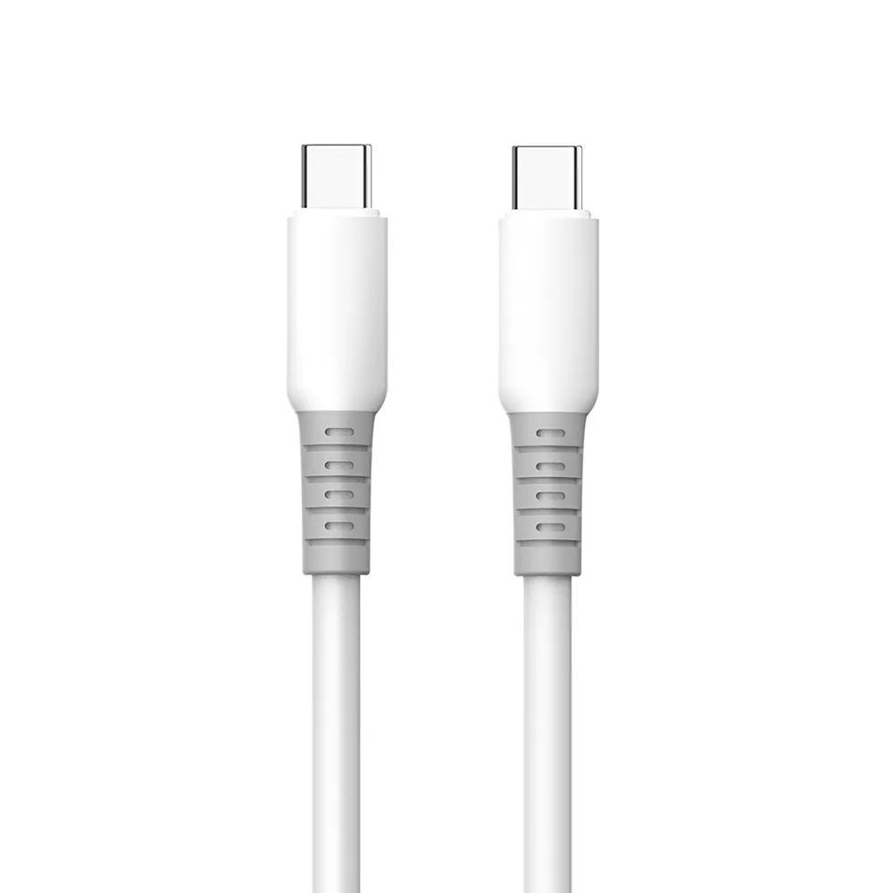 Кабель ColorWay USB Type-C - USB Type-C (M/M), liquid silicone, 3А, 1 м, White (CW-CBPDCC093-WT)