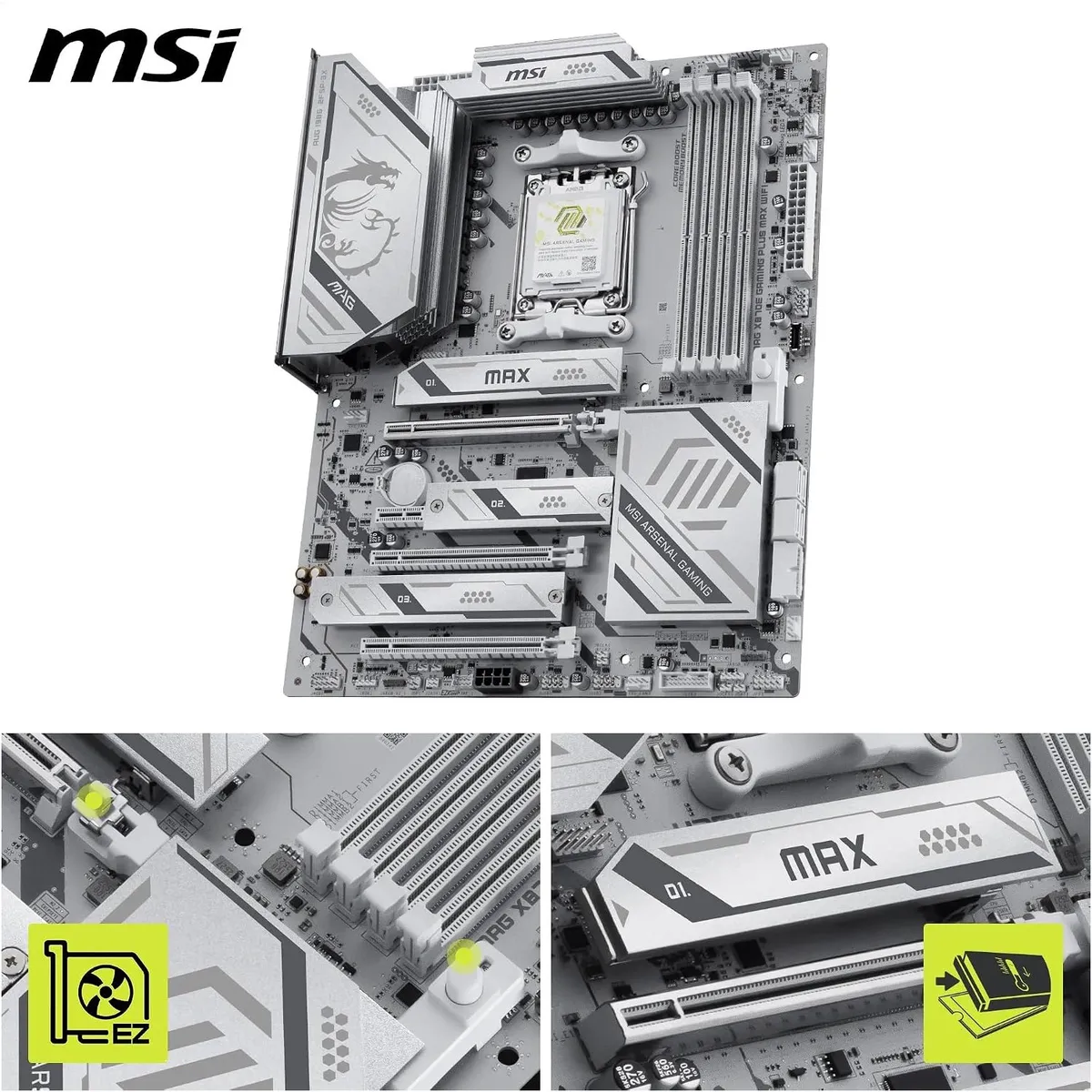Материнська плата MSI MAG X870E Gaming Plus Max WiFi Socket AM5 - мініатюра 2