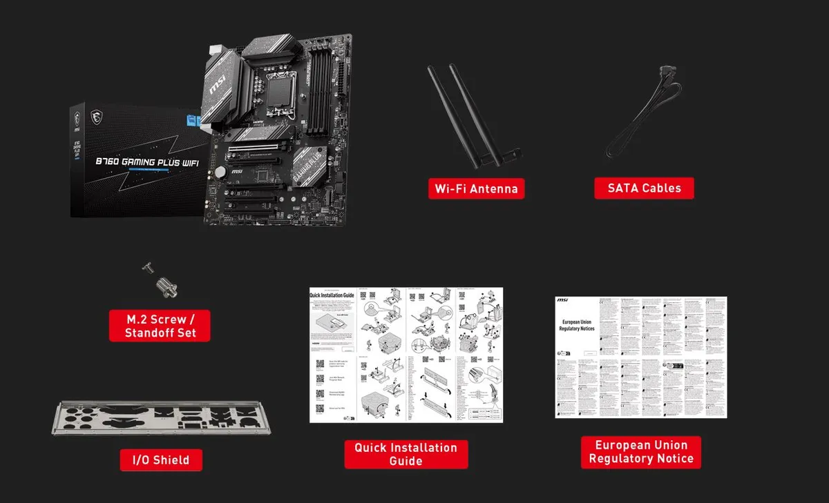 Материнська плата MSI B760 Gaming Plus WiFi DDR4 Socket 1700 - мініатюра 8