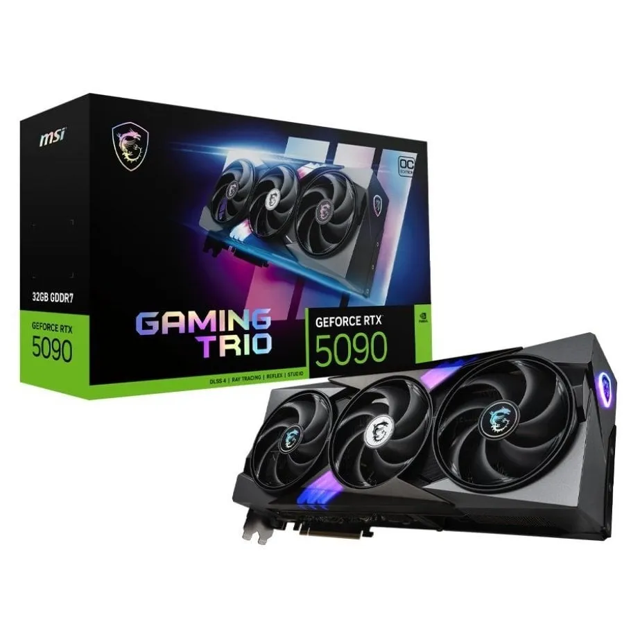 Відеокарта GF RTX 5090 32GB GDDR7 Gaming Trio OC MSI (GeForce RTX 5090 32G GAMING TRIO OC) - мініатюра 7