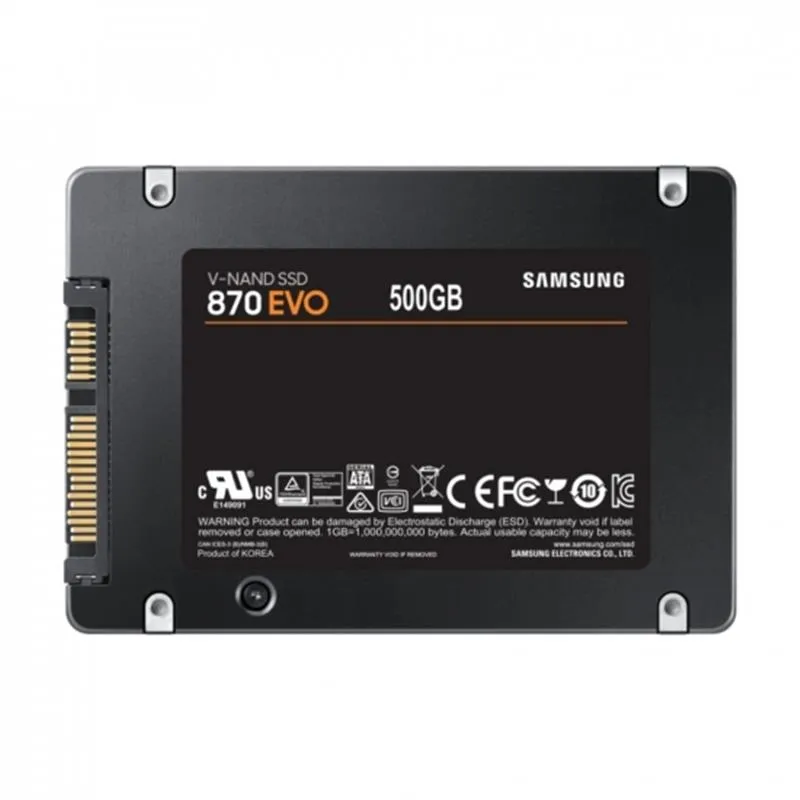 Накопичувач SSD  500GB Samsung 870 EVO 2.5" SATAIII MLC (MZ-77E500BW) - мініатюра 3