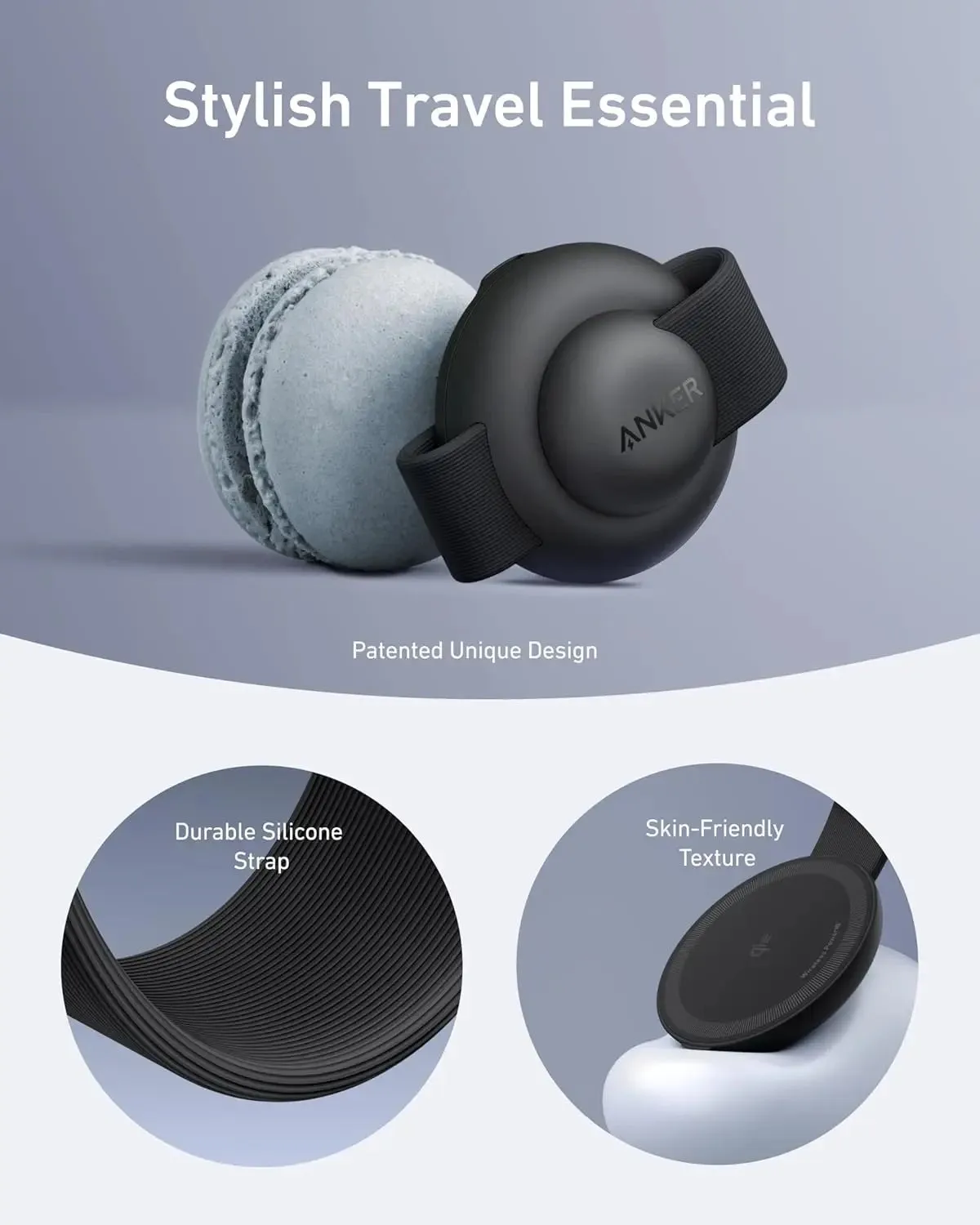 Бездротовий зарядний пристрій Anker MagGo Wireless Charging Pad 15W 3-in-1 Foldable Black (B25M8H11) - мініатюра 5
