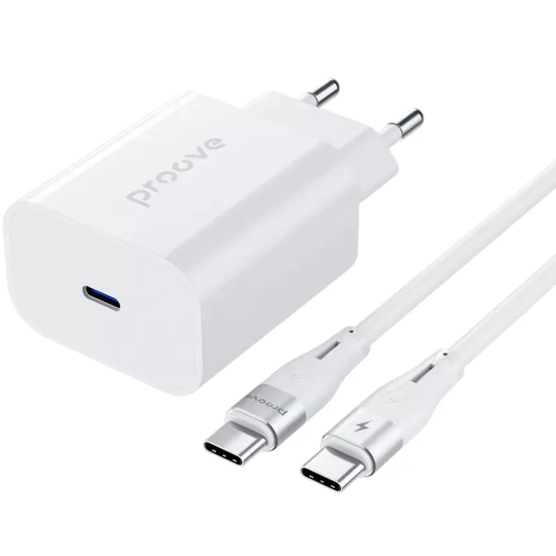 Мережевий зарядний пристрій Proove Rapid 20W White (WCRP20012102) + кабель Lightning - зображення 1