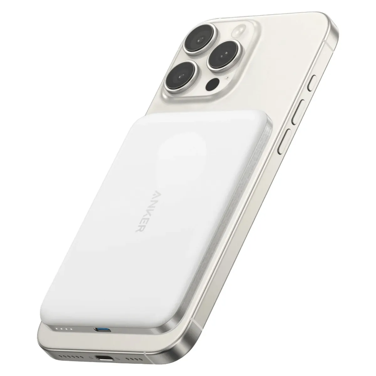 Універсальна мобільна батарея Anker Nano MagGo Slim 5000mAh 20W White (A1665H21) - мініатюра 2