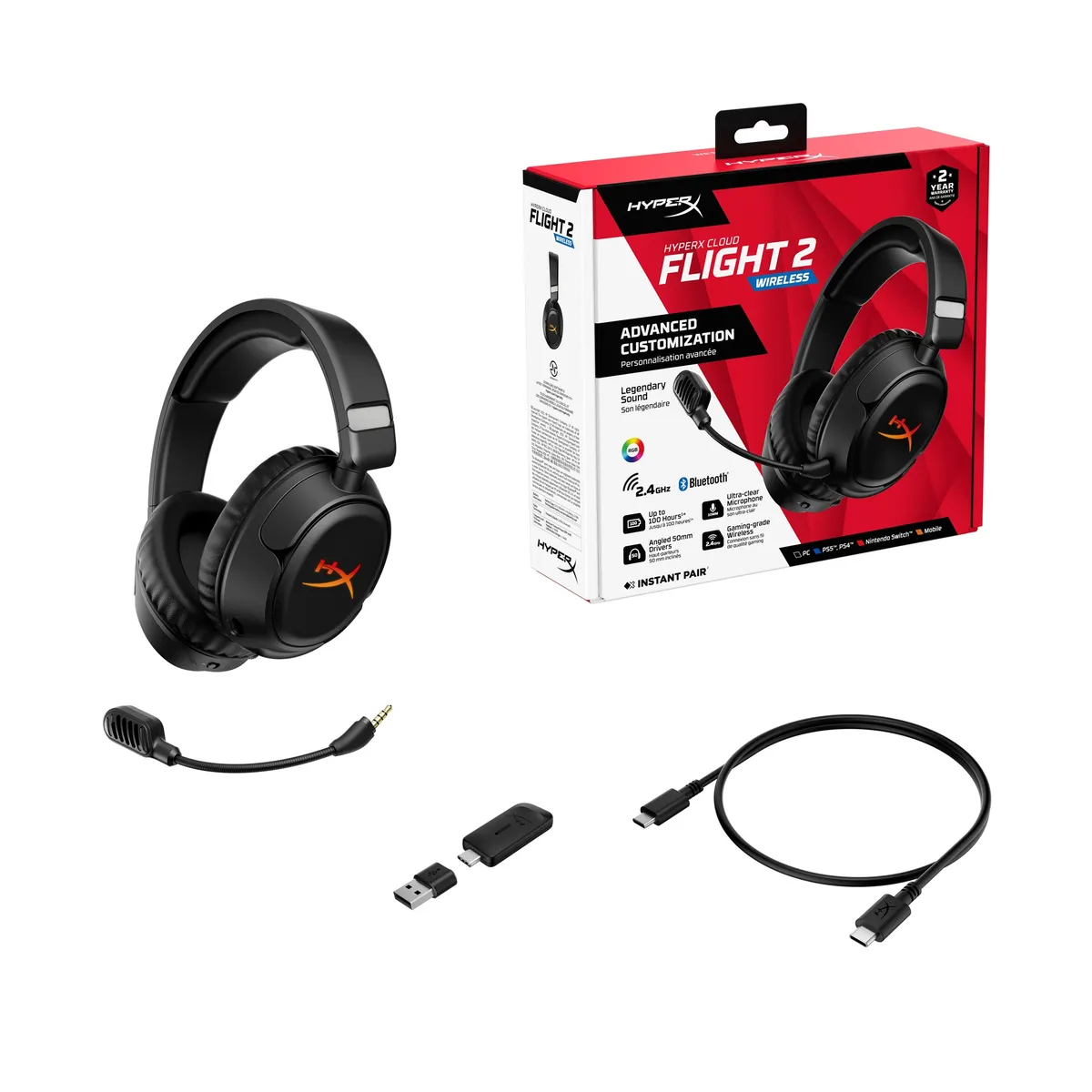 Bluetooth-гарнітура HyperX Cloud Flight 2 Wireless Black (B5VC4AA) - мініатюра 17